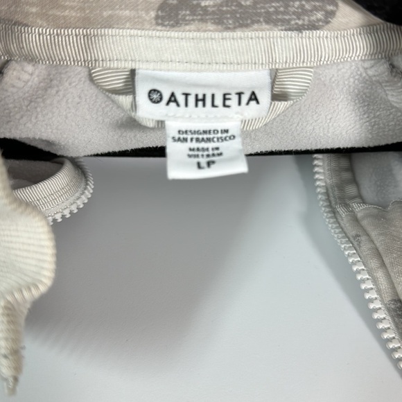 Athleta Triumph Printed Hoodie Color Grey Gypsum Camo LP - Picture 6 of 8